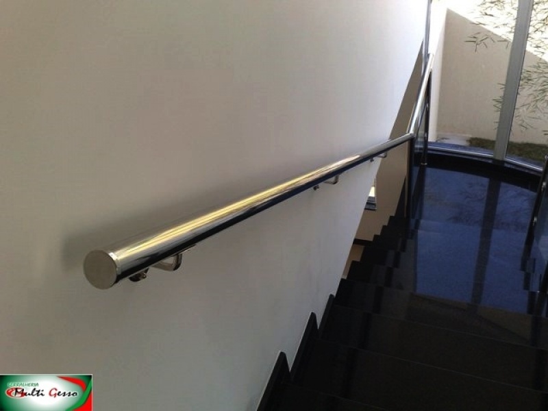 Corrimão de Inox para Escada  Moema - Corrimão de Ferro com Vidro