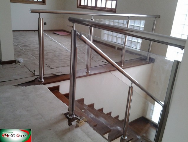 Empresa de Corrimão de Inox com Vidro Granja Viana - Corrimão de Ferro Galvanizado