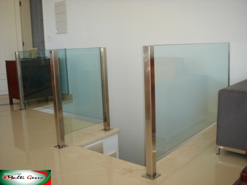 Onde Encontro Guarda Corpo de Inox e Vidro Jockey Club - Guarda Corpo Inox Quadrado com Vidro