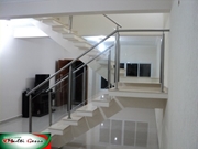 Cod.273 Guarda Corpo em vidro e Estrutura Inox