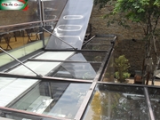 Cod.080 Cobertura em vidro Laminado Atirantada